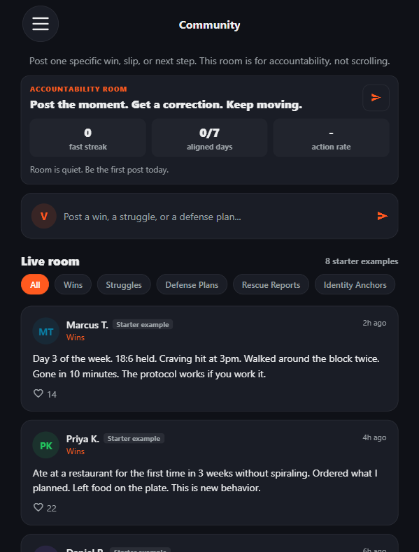 BuildMode Community screen